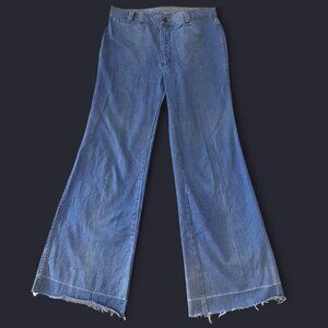 VINTAGE Disco High Wasted Flare Distressed Jeans